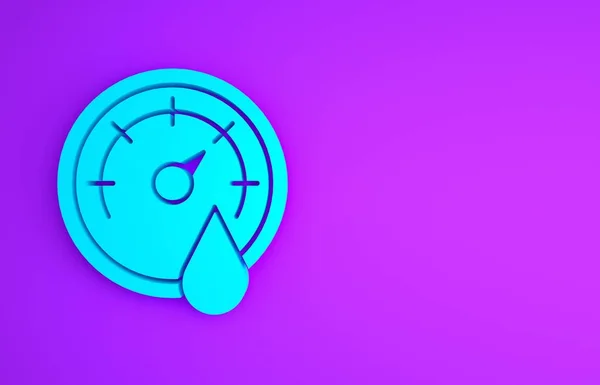 Ікона Блакитного Термометра Сауна Ізольована Фіолетовому Фоні Сауна Обладнання Миття — стокове фото