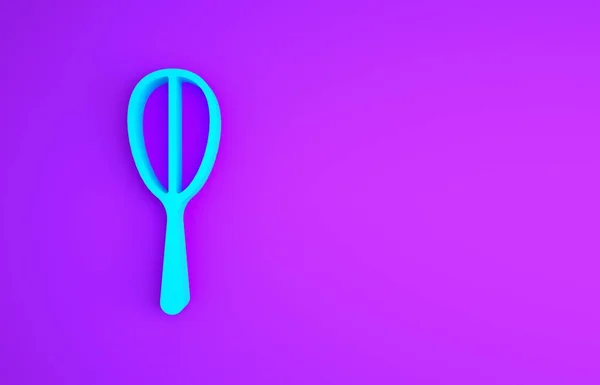 Иконка Голубого Китча Выделена Фиолетовом Фоне Кухонная Утварь Яйцебиение Прибор — стоковое фото