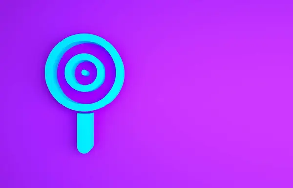 Blaues Lollipop Symbol Isoliert Auf Violettem Hintergrund Süßigkeiten Zeichen Essen — Stockfoto
