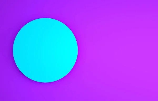 Icona Dell Orologio Blu Isolata Sfondo Viola Simbolo Temporale Concetto — Foto Stock
