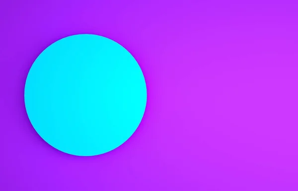 Ícone Relógio Azul Isolado Fundo Roxo Símbolo Temporal Conceito Minimalismo — Fotografia de Stock