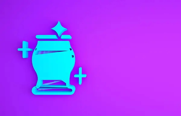 Blue Clean Vase Icon Isolated Purple Background Minimalism Concept Illustration — Stock Photo, Image