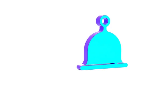 Turquoise Sauna Hat Icon Isolated White Background Minimalism Concept Illustration — Stock Photo, Image