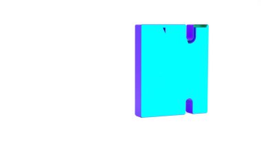 Beyaz arka planda izole edilmiş bisiklet şeridi ikonu üzerinde özel bisiklet sürüşü. Minimalizm kavramı. 3d illüstrasyon 3B canlandırma.