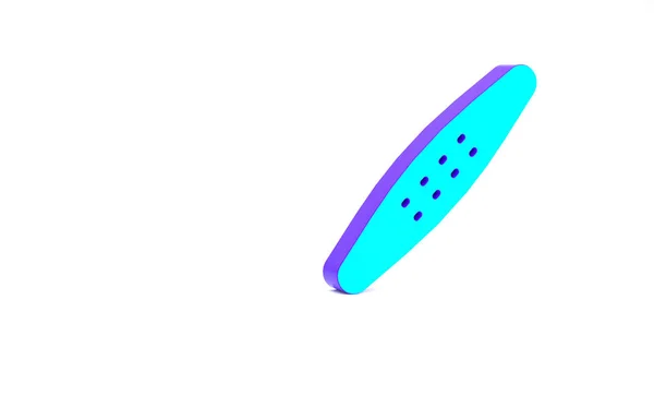 Зображення Файлової Ікони Turquoise Nail Ізольоване Білому Тлі Професійне Лікування — стокове фото