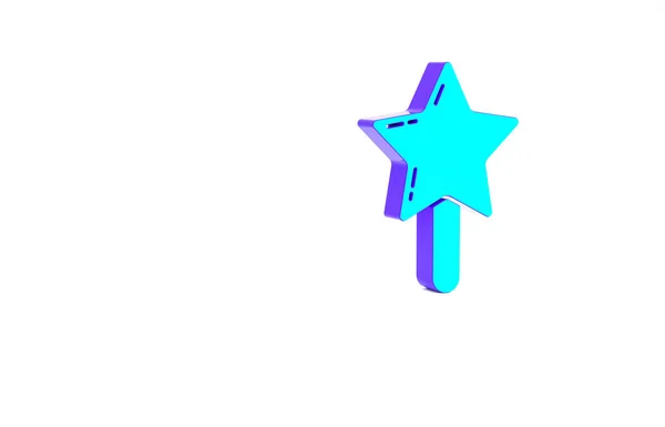 Белом Фоне Выделена Бирюзовая Иконка Lollipop Знак Конфеты Еда Восхитительный — стоковое фото