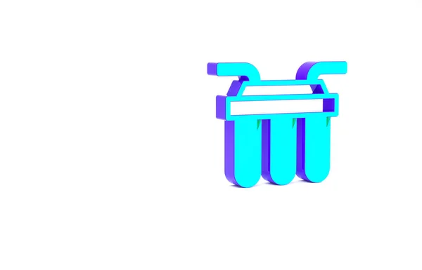 Türkises Wasserfilter Symbol Isoliert Auf Weißem Hintergrund System Zur Filtration — Stockfoto