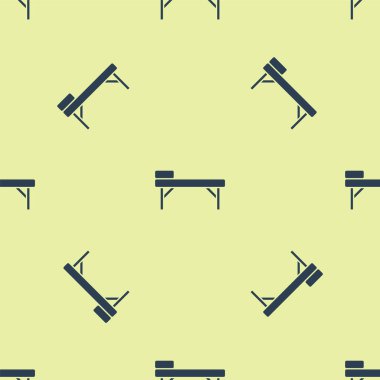 Mavi Masaj Tablosu simgesi sarı arkaplandaki pürüzsüz deseni izole etti. Vektör.