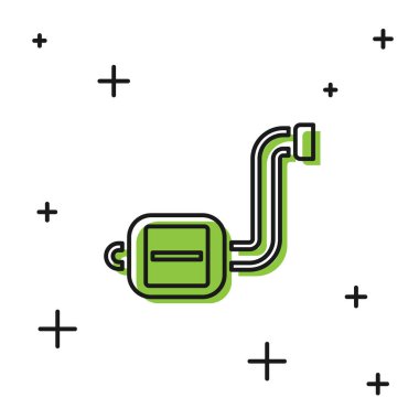 Beyaz arka planda siyah bisiklet pedalı simgesi izole edildi. Vektör.