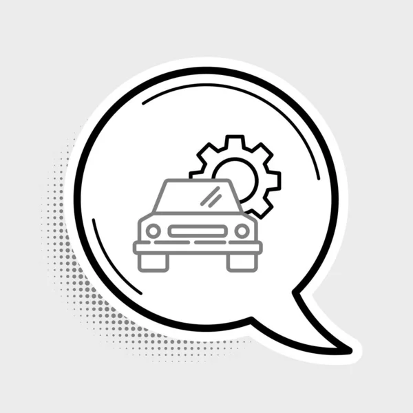 Line Car Service Symbol Isoliert Auf Grauem Hintergrund Automechaniker Service — Stockvektor