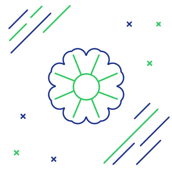 Ligne Icône Fleur Isolé Sur Fond Blanc Concept Contour Coloré — Image vectorielle