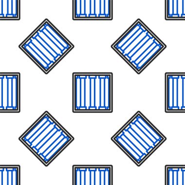 Hat Cezaevi pencere simgesi beyaz arkaplanda izole edilmiş. Renkli taslak konsepti. Vektör.
