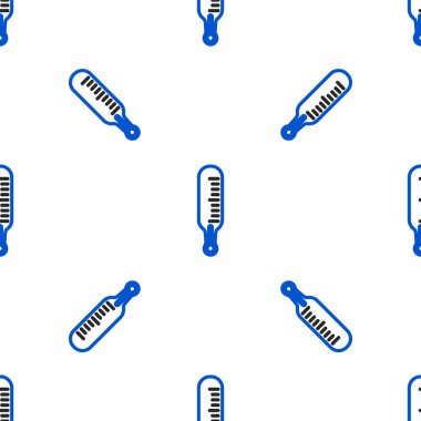 Meteoroloji çizgisi termometresi beyaz arkaplanda izole edilmiş ikonu ölçüyor. Termometre termometresi sıcak ya da soğuk hava gösteriyor. Renkli taslak konsepti. Vektör.