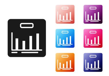 Beyaz arkaplanda siyah pasta grafiği ikonu izole edildi. Diyagram çizelgesi. Simgeleri renklendirin. Vektör.