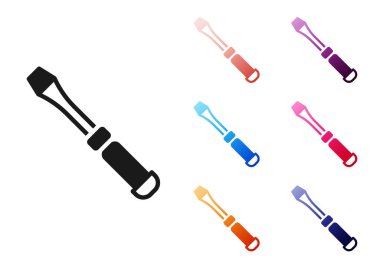 Beyaz arkaplanda siyah tornavida simgesi izole edildi. Servis aracı sembolü. Simgeleri renklendirin. Vektör.