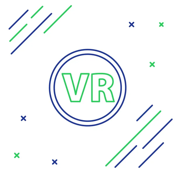 Lijn Virtual Reality Bril Pictogram Geïsoleerd Witte Achtergrond Stereoscopisch Masker — Stockvector