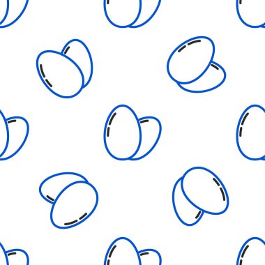 Tavuk yumurtası simgesi beyaz arka planda izole edilmiş. Renkli taslak konsepti. Vektör.