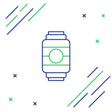 Japon kağıt fener ikonu beyaz arkaplanda izole edildi. Renkli taslak konsepti. Vektör.