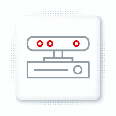 Çizgi Hareket algılayıcı simgesi beyaz arkaplanda izole edildi. Renkli taslak konsepti. Vektör.