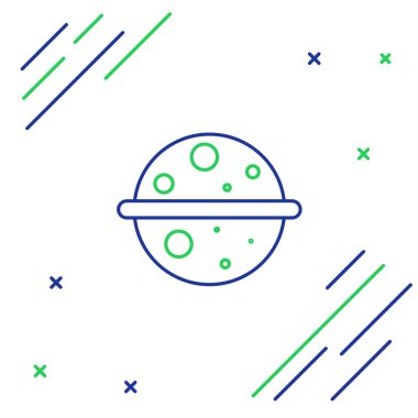 Çizgi Gezegeni Venüs simgesi beyaz arkaplanda izole edildi. Renkli taslak konsepti. Vektör.