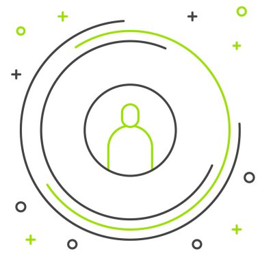 Satır Oluştur beyaz arkaplan üzerinde izole hesap ekran simgesi. Renkli taslak konsepti. Vektör.