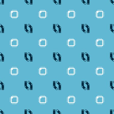 Çorap ve İşlemci 'yi işlemciyle kusursuz desene ayarla. Vektör.