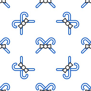 Çizgili Noel şekeri bastonu çizgileri beyaz arka planda izole edilmiş. Mutlu Noeller ve mutlu yıllar. Renkli taslak konsepti. Vektör.