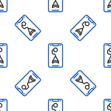 Şehir haritası gezinme simgesinin çizgi bilgileri beyaz arkaplanda izole edilmiş kusursuz desen. Mobil Uygulama Arayüzü tasarımı. Coğrafi konsept. Renkli taslak konsepti. Vektör.