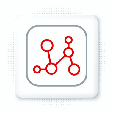 Çizgi Kimyasal Formül simgesi beyaz arkaplanda izole edildi. Yenilikçi tıp, sağlık, araştırma ve bilim için soyut altıgen. Renkli taslak konsepti. Vektör.