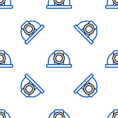 Çizgi İşçisi 'nin güvenlik başlığı simgesi beyaz arka planda izole edilmiş. Renkli taslak konsepti. Vektör.