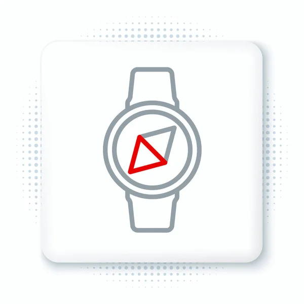 Line Compass Symbol Isoliert Auf Weißem Hintergrund Windrose Navigationssymbol Windrose — Stockvektor