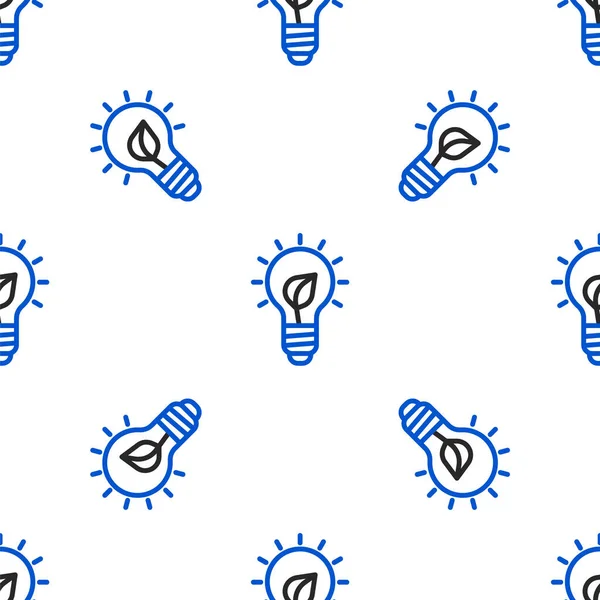 Yaprak simgesine sahip çizgi lambası beyaz arkaplanda izole edilmiş pürüzsüz desen. Çevre enerjisi kavramı. Alternatif enerji kavramı. Renkli taslak konsepti. Vektör.