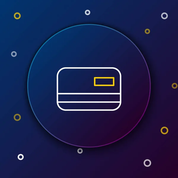 Kreditkartensymbol Isoliert Auf Blauem Hintergrund Online Zahlung Barabhebungen Finanzgeschäfte Einkaufsschild — Stockvektor
