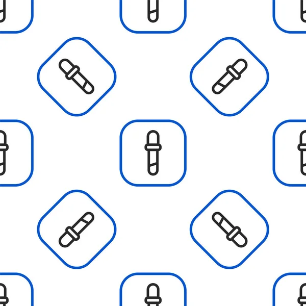 Ícone Pipeta Linha Isolado Padrão Sem Costura Fundo Branco Elemento —  Vetores de Stock