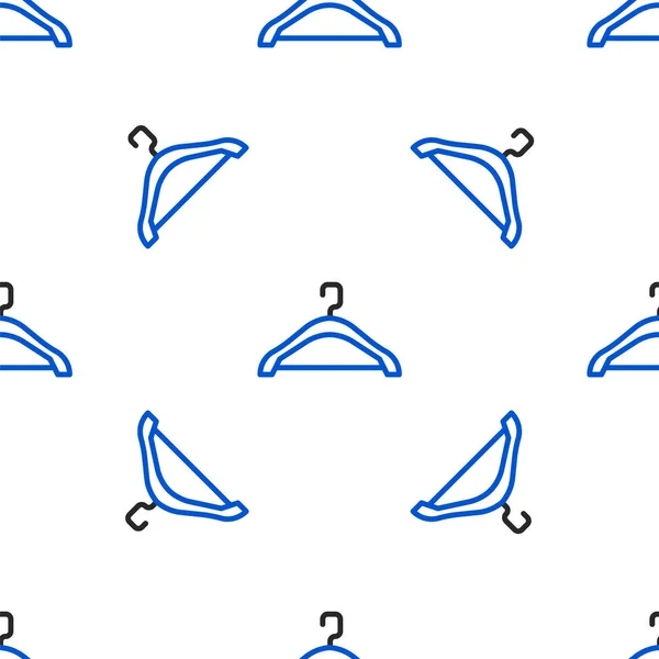 Line Hanger Kleiderschrank Symbol Isoliert Nahtlose Muster Auf Weißem Hintergrund — Stockvektor