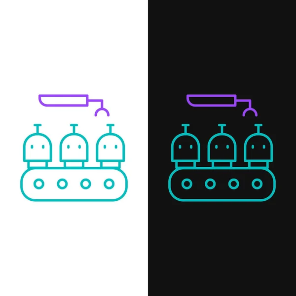 Line Robotic Kar Összeszerelni Vonal Szerelő Gyártás Gyár Robot Üzemeltető — Stock Vector