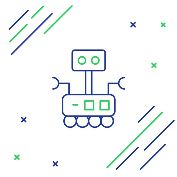 Linje Robot Ikon Isolerad Vit Bakgrund Artificiell Intelligens Maskininlärning Datormoln — Stock vektor
