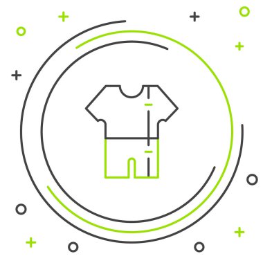 Line Sport eşofman simgesi beyaz arkaplanda izole edildi. Renkli taslak konsepti. Vektör.