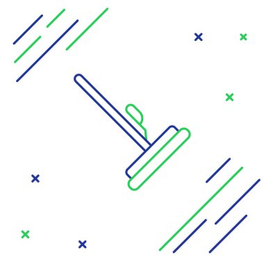 Çizgi Temizleme simgesi beyaz arkaplanda izole edildi. Temizlik hizmeti konsepti. Renkli taslak konsepti. Vektör.