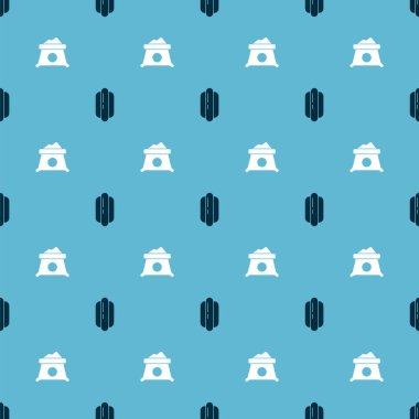 Hotdog sandviçi ve un torbasını pürüzsüz desene ayarlayın. Vektör.