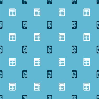 Mobil hisse senedi ticaretini ve hesap makinesini sorunsuz bir şekilde ayarla. Vektör.