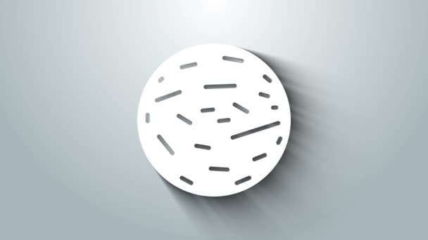 Icona Venere Pianeta Bianco isolata su sfondo grigio. Animazione grafica 4K Video motion — Video Stock