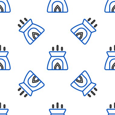 Aroma çizgi mum simgesi beyaz arkaplanda izole edilmiş pürüzsüz desen. Renkli taslak konsepti. Vektör.