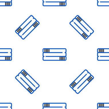 Çizgi havlusu yığın simgesi beyaz arkaplanda izole edilmiş pürüzsüz desen. Renkli taslak konsepti. Vektör.