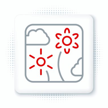 Firework roket simgesi beyaz arkaplanda izole edildi. Eğlence partisi anlayışı. Patlayıcı havai fişek sembolü. Renkli taslak konsepti. Vektör.