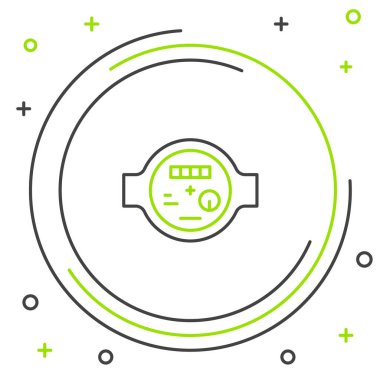 Çizgi Su göstergesi simgesi beyaz arkaplanda izole edildi. Renkli taslak konsepti. Vektör.