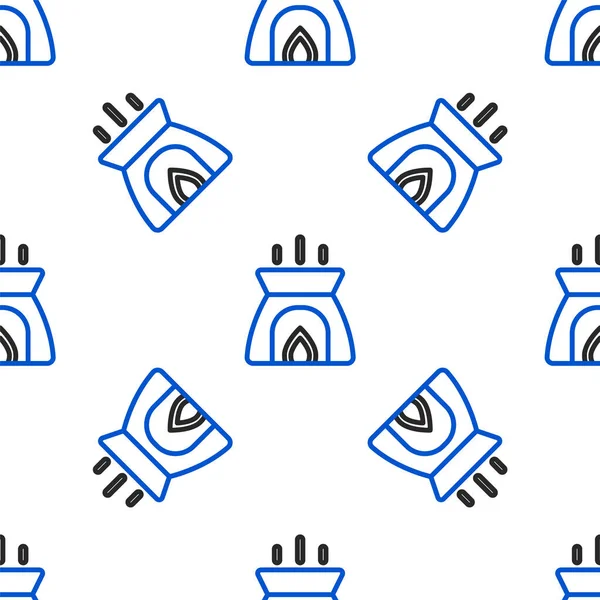 Aroma çizgi mum simgesi beyaz arkaplanda izole edilmiş pürüzsüz desen. Renkli taslak konsepti. Vektör.