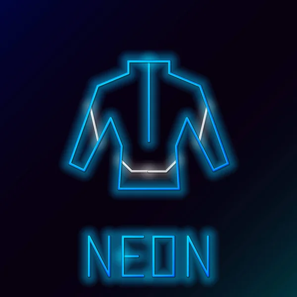 Glowing Neon Line Στολή Κατάδυσης Για Scuba Diving Icon Που — Διανυσματικό Αρχείο
