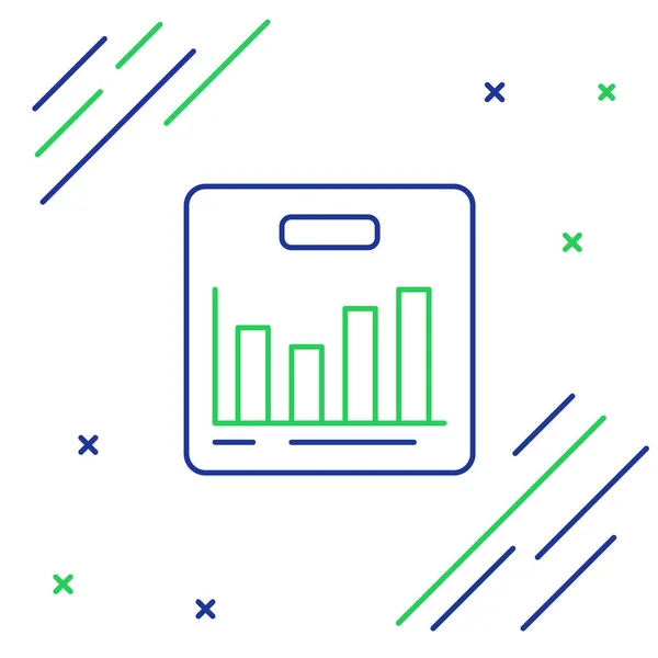 Línea Pie Gráfico Icono Infográfico Aislado Sobre Fondo Blanco Signo — Vector de stock