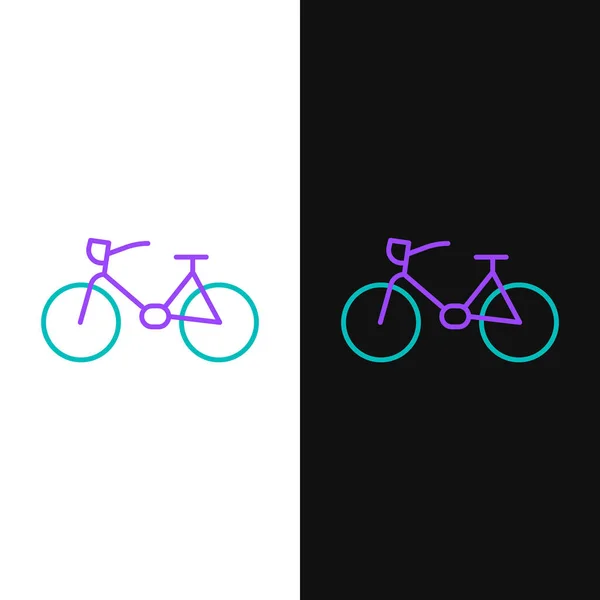 Line Bicycle Icon Isolated White Black Background Bike Race Extreme — Stock Vector